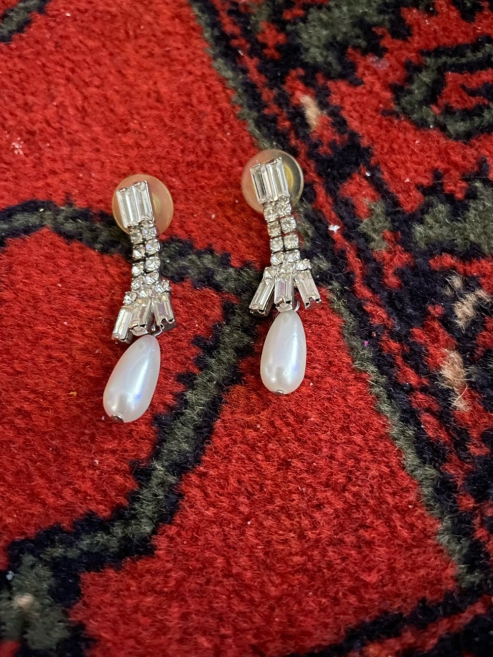 Vintage faux pearl earrings